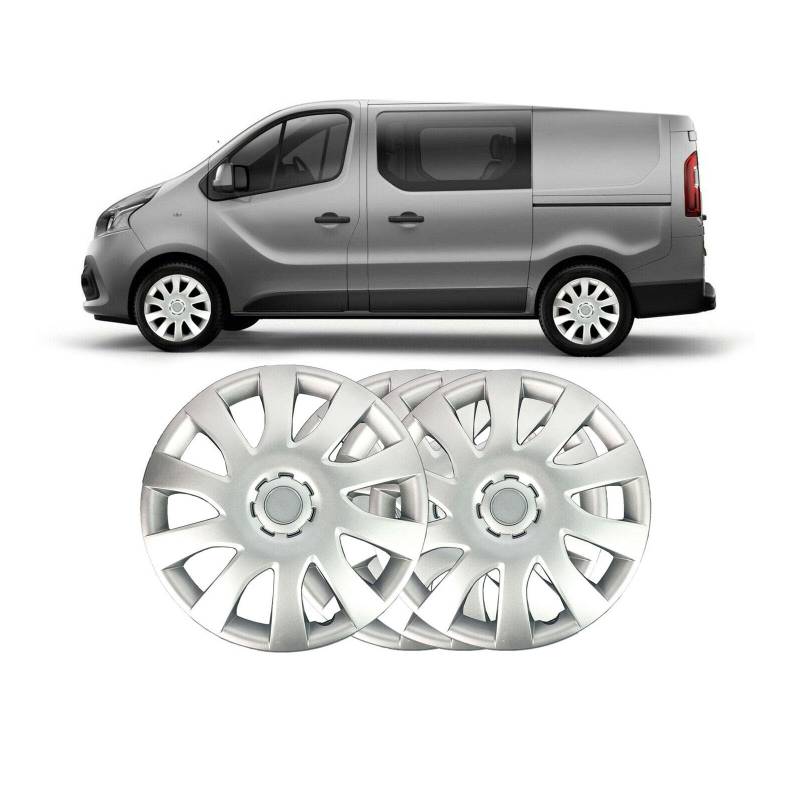 16 Zoll Radzierblenden Radkappen Abdeckungen Set passend für Renault Trafic ab 2014 von Evolution Car Spares