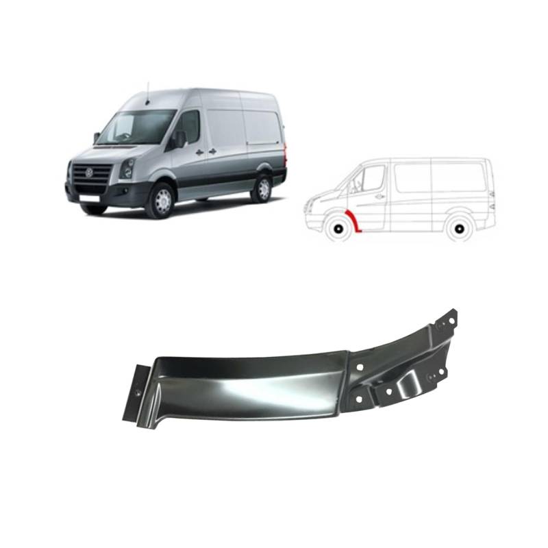 Frontverlängerung Kotflügelverkleidung unten links passend für Mercedes Sprinter, VW Crafter, 2007 bis 2018, A9066302007, 2E0821101 von Evolution Car Spares