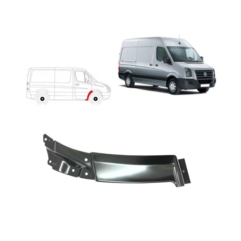 Frontverlängerung Kotflügelverkleidung unten rechts passend für Mercedes Sprinter, VW Crafter, 2007 bis 2018, A9066302107, 2E0821102 von Evolution Car Spares