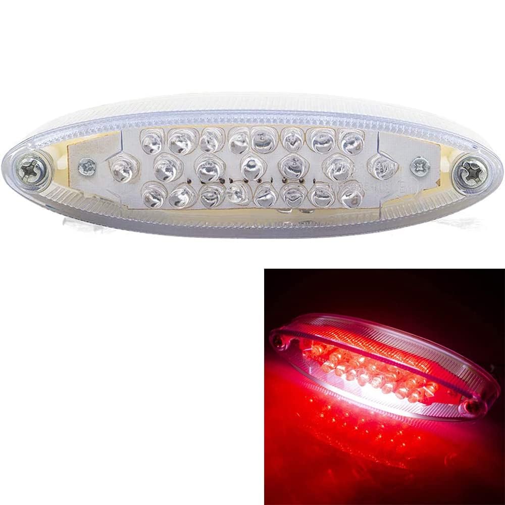 Evomosa 28 Led Motorrad ATV Heckbremse Stop Kennzeichenbeleuchtung kompatibel mit ATV LTZ König Quad Runner DR DRZ 650 400 (Weiß) von evomosa