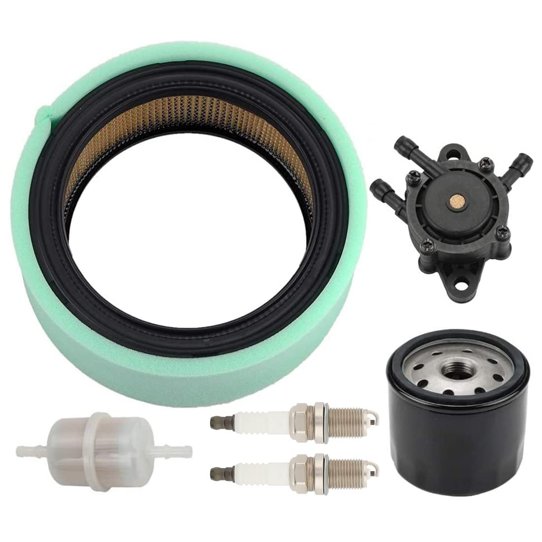 Ewillownm Kompatibel mit 47 883 03-S1 Luftfilter für Kohler CH18 CH20 CH22 CH23 CH25 Motor Rasenmäher mit 24 393 16-S Kraftstoffpumpe Ölfilter Tune Up Kit von Ewillownm