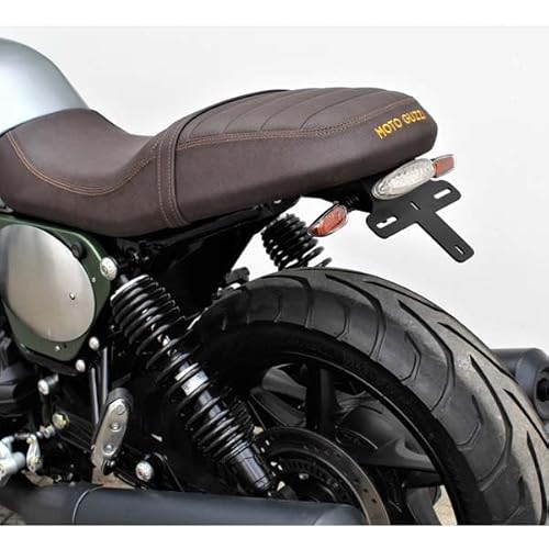 Kennzeichenhalter Kennzeichenhalter Kennzeichenhalter kompatibel mit Moto Guzzi V7 850 ab 2021 mit hellem Scheinwerfer von ExMoto