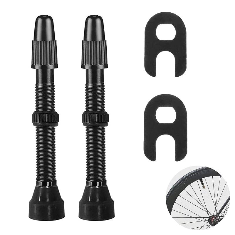 Exbrith 2 Stücke Tubeless Ventilschaft Für Mountainbike, Tubeless Valve Stem, Ventilschaft Fahrrad, für Fahrrad, Schlauchloses Reifenzubehör von Exbrith