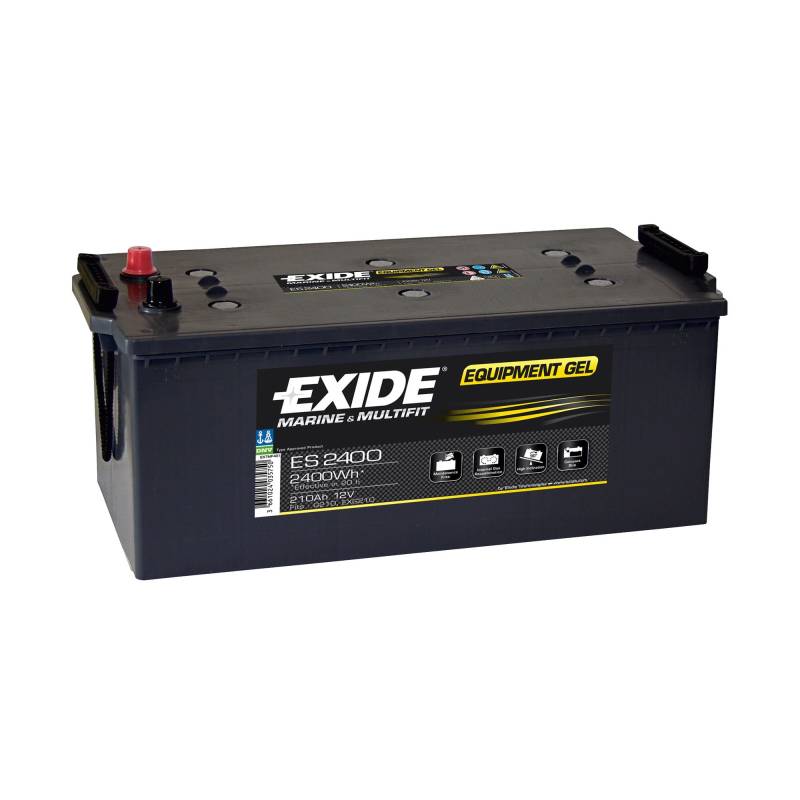 Exide ES2400 Equipment GEL Versorgungsbatterie 12V 210Ah 2400Wh 1030A von Exide Batteries