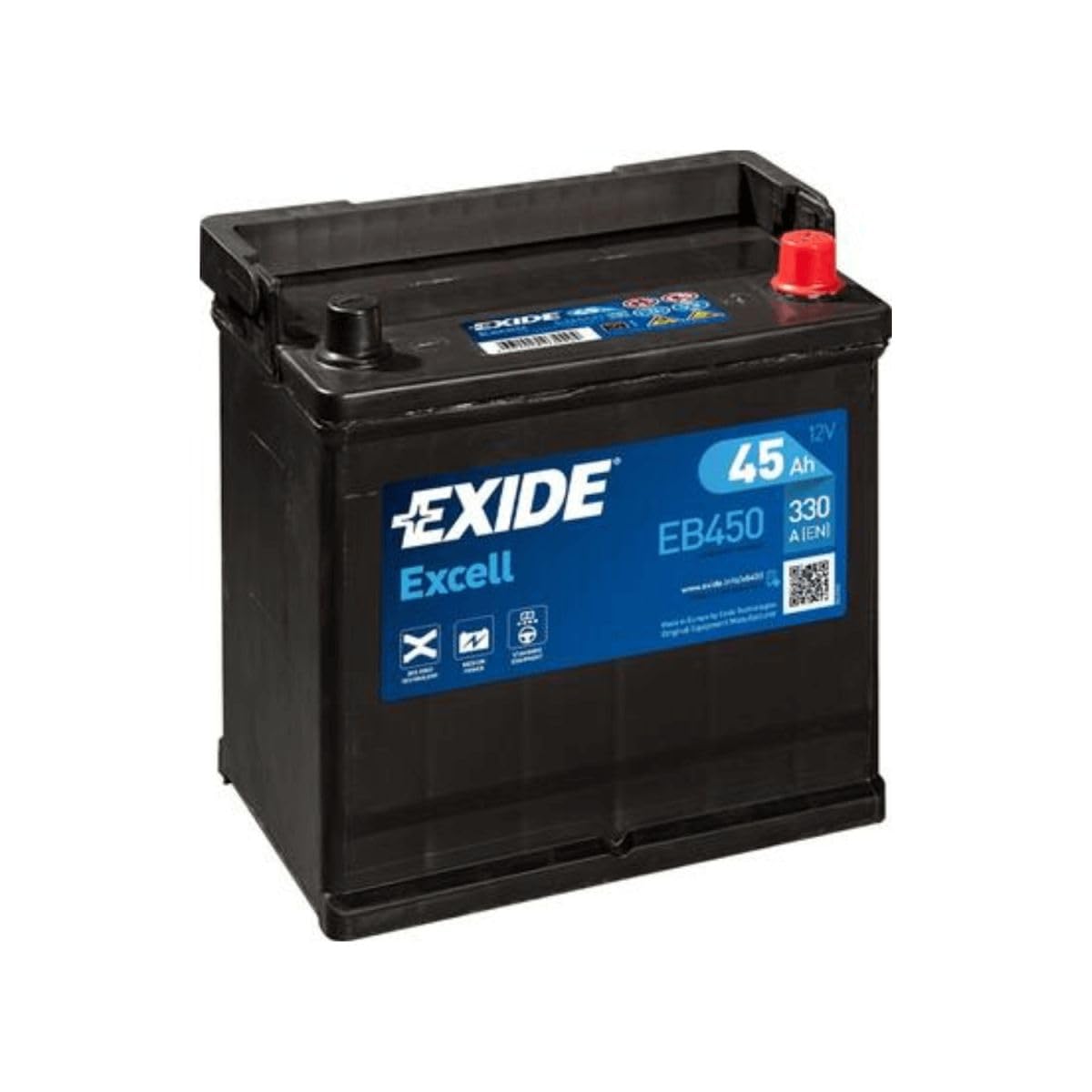 EXIDE "Excelle" Batterie. Typ: EB 450 Originalnummer: EB450. von Exide