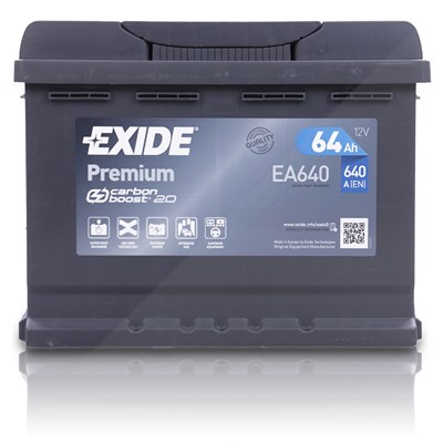 Exide EA640 Premium Carbon Boost 64 Ah 640 A [Hersteller-Nr. EA640] für Abarth, Alfa Romeo, Alpina, Audi, Austin, Bentley, BMW, Chery, Chevrolet, Chry von Exide