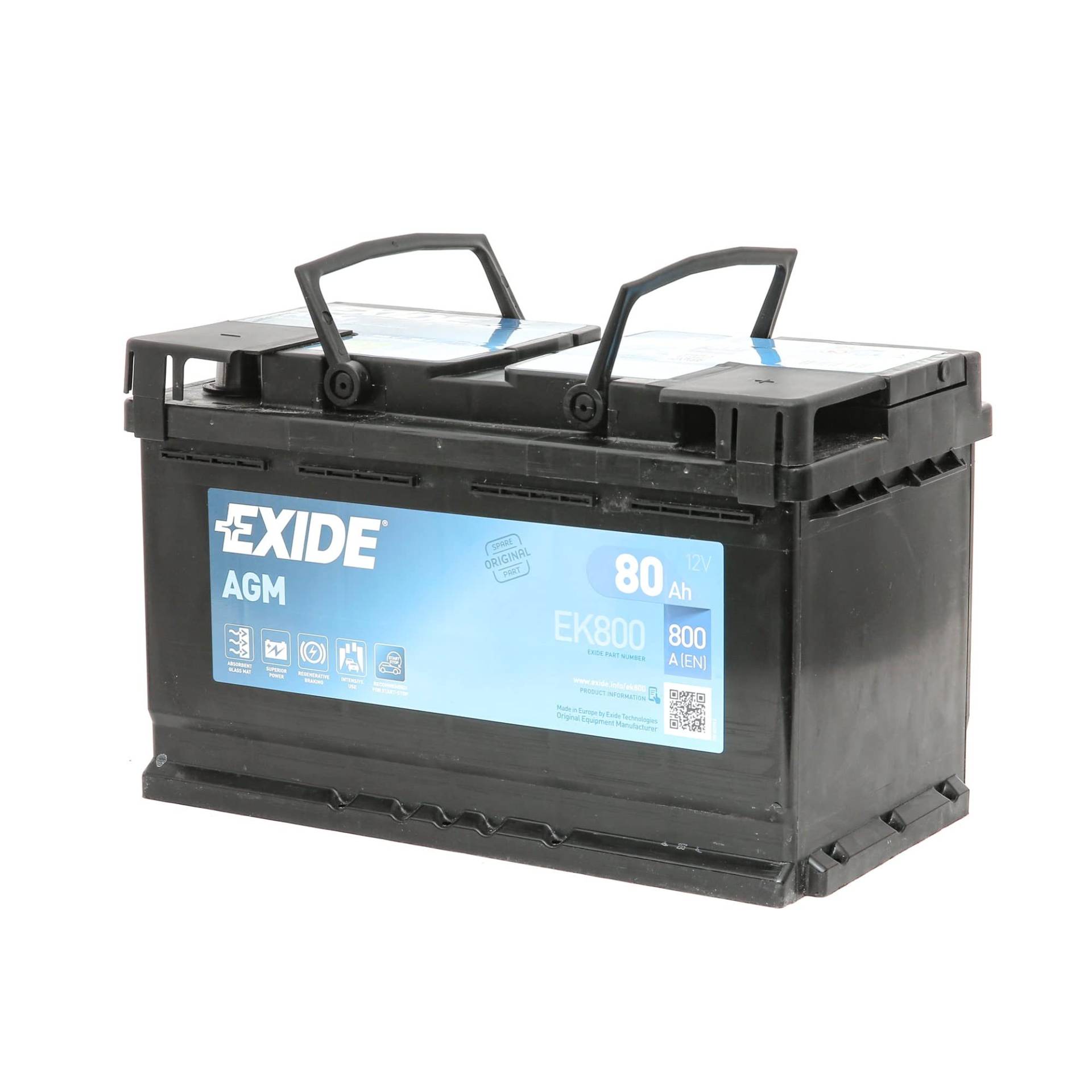 Exide EK800 Start-Stop AGM 12V 80Ah 800A von Exide