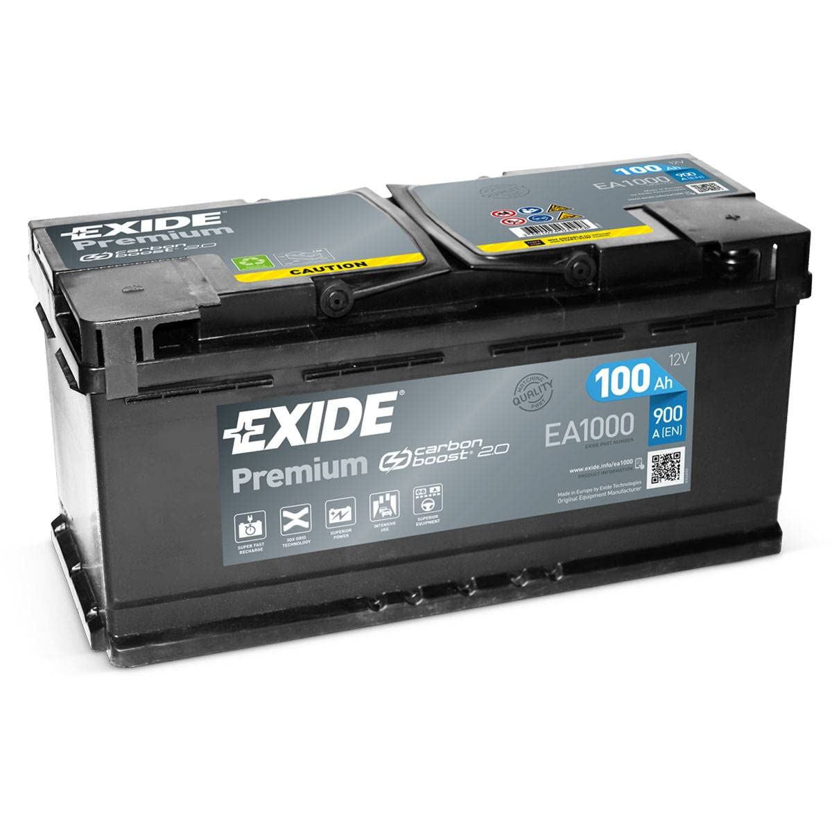 Exide Premium Carbon Boost 100AH 900A/EN Autobatterie -Neues Modell 2014/2015- von EXIDE