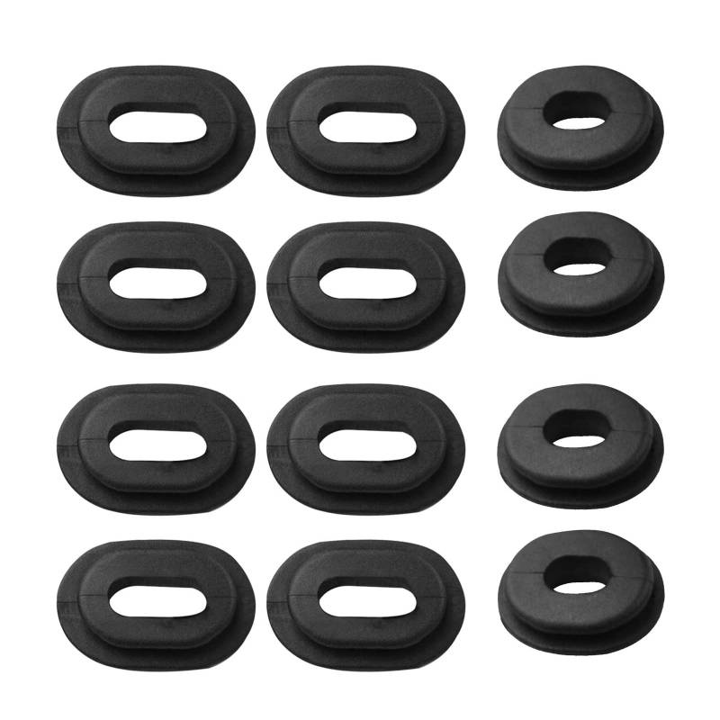 Exingk Seitenabdeckungstülle, einseitige Gummi-Unterlegscheibe, oval, 12 Stück, für CG125, CB100, 550K, 550F, 750F, CB125S, XL 100, 125 SL Motorrad-Seitenabdeckungstüllen von Exingk