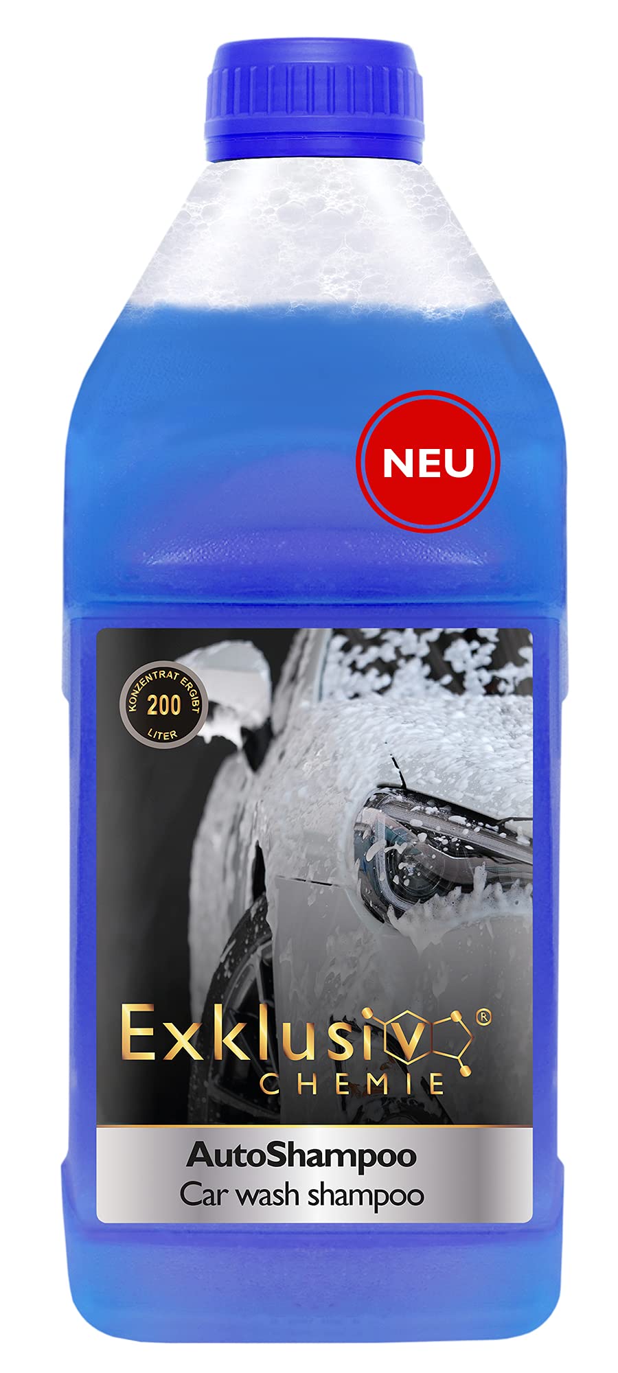 Exklusiv Chemie® Autoshampoo 1000ml | Konzentrat ergibt 200 Liter | pH-neutral & Hochkonzentriert | Autowäsche & Pflege | Auto Shampoo von Exklusiv Chemie