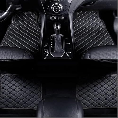 Auto Fußmatten Teppich Leder Auto Bodenmatte Auto-Schützen Zubehör Für Skoda Rapid 2013-2019, Auto Fußraummatten,D/Black von ExquiBea