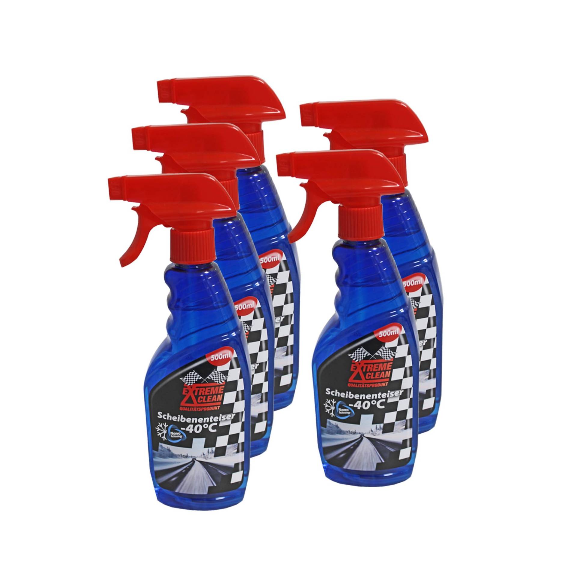 5x 500 ml Scheibenenteiser Spray | Auto KFZ Enteiserspray Scheiben Enteiser von Extreme Clean