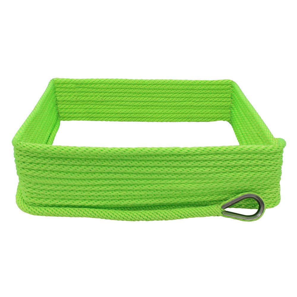 Uxiyi Neon Green 3/8" x 150' 3006.2675 Premium Solid Braid MFP Anchor Line with Thimble-3/8 x 150 von Extreme Max