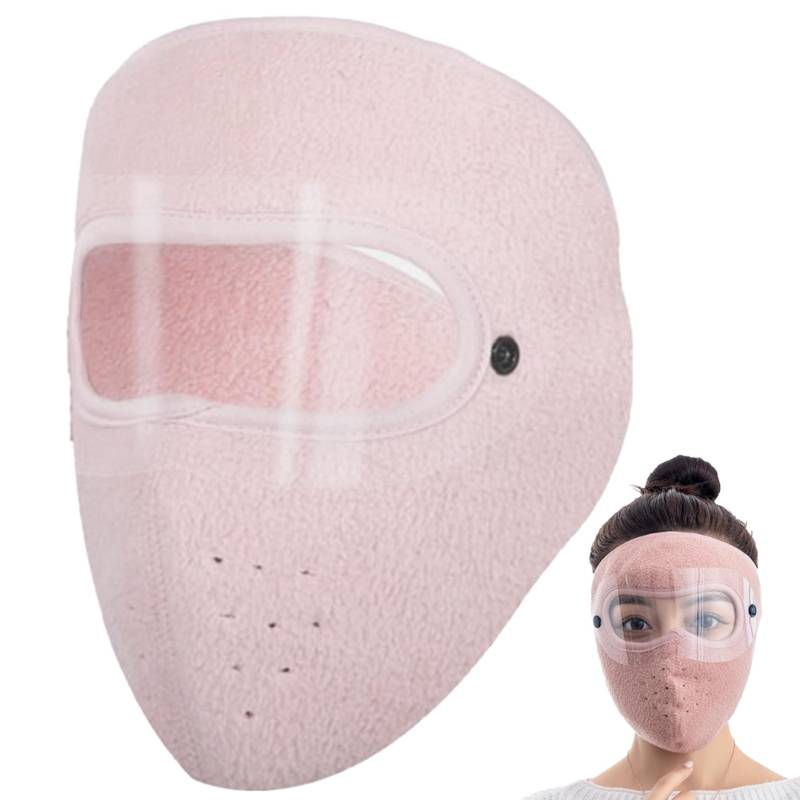 Wintergesichtsmaske 2pcs warme Fleece -Gesichtsmaske mit klarem Augenschutzfilm Verstellbar von Eyccier