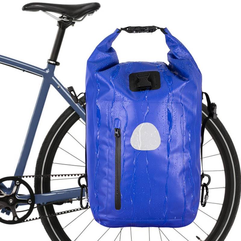 Eyein 3 in1 Fahrradtasche für Gepäckträger, 100% wasserdichte und reflektierende Gepäckträgertasche mit Fächern, kann als Rucksack, Handtasche, verstellbar und schnell abnehmbar, 21L von Eyein