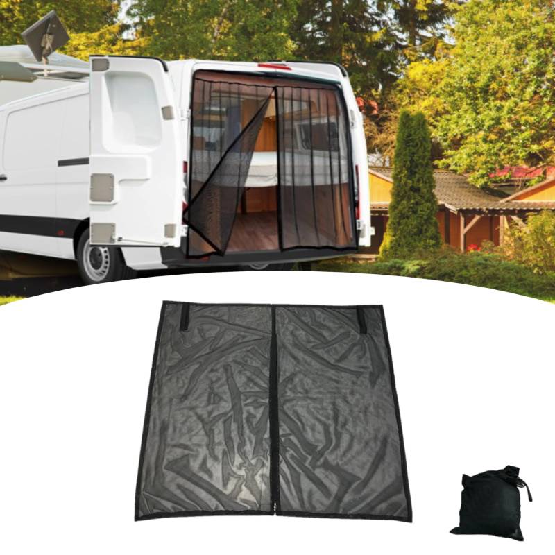 Universal Auto Heckklappe Fliegengitter, 165 * 165cm Magnetische Auto Hintertür Sonnenschutz Moskitonetz Insektennetz Mesh Anti-Moskito Net für Sprinter/Transit/ProMaster Standard Roof(Verbesserter) von Eysbiy