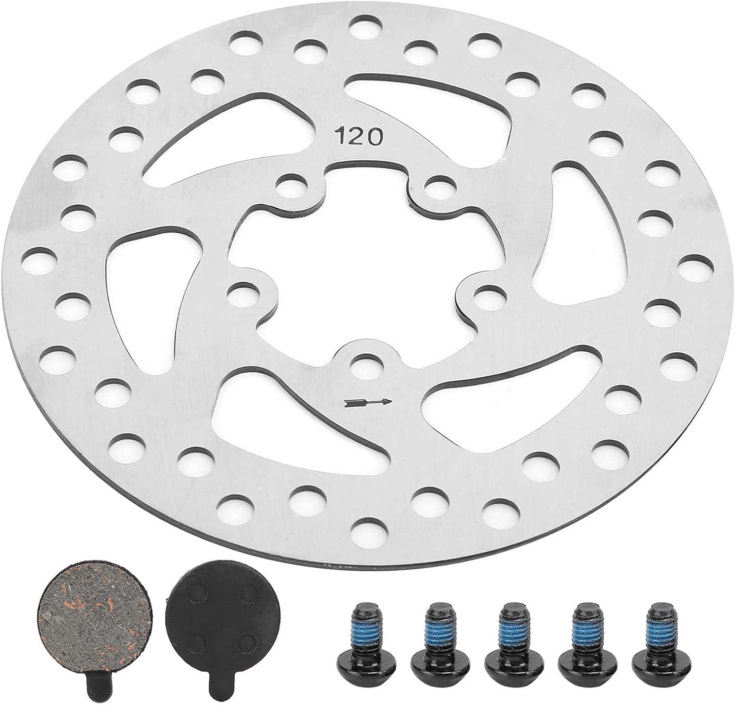 Ezweiji Bremsscheibe 120mm,3 teiliges Scooter Zubehörset gute hitzebeständige Bremsleistung, semimetallisches Q pad Zubehör für Xiaomi M365 Elektroroller Xiaomi M365 PRO/PRO 2 von Ezweiji