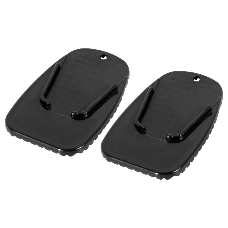 F FIERCE CYCLE 2 Stück Motorrad Kickstand Pad Stützplatte Parkständer Seitenständer Verlängerungspad Platte Schwarz von F FIERCE CYCLE