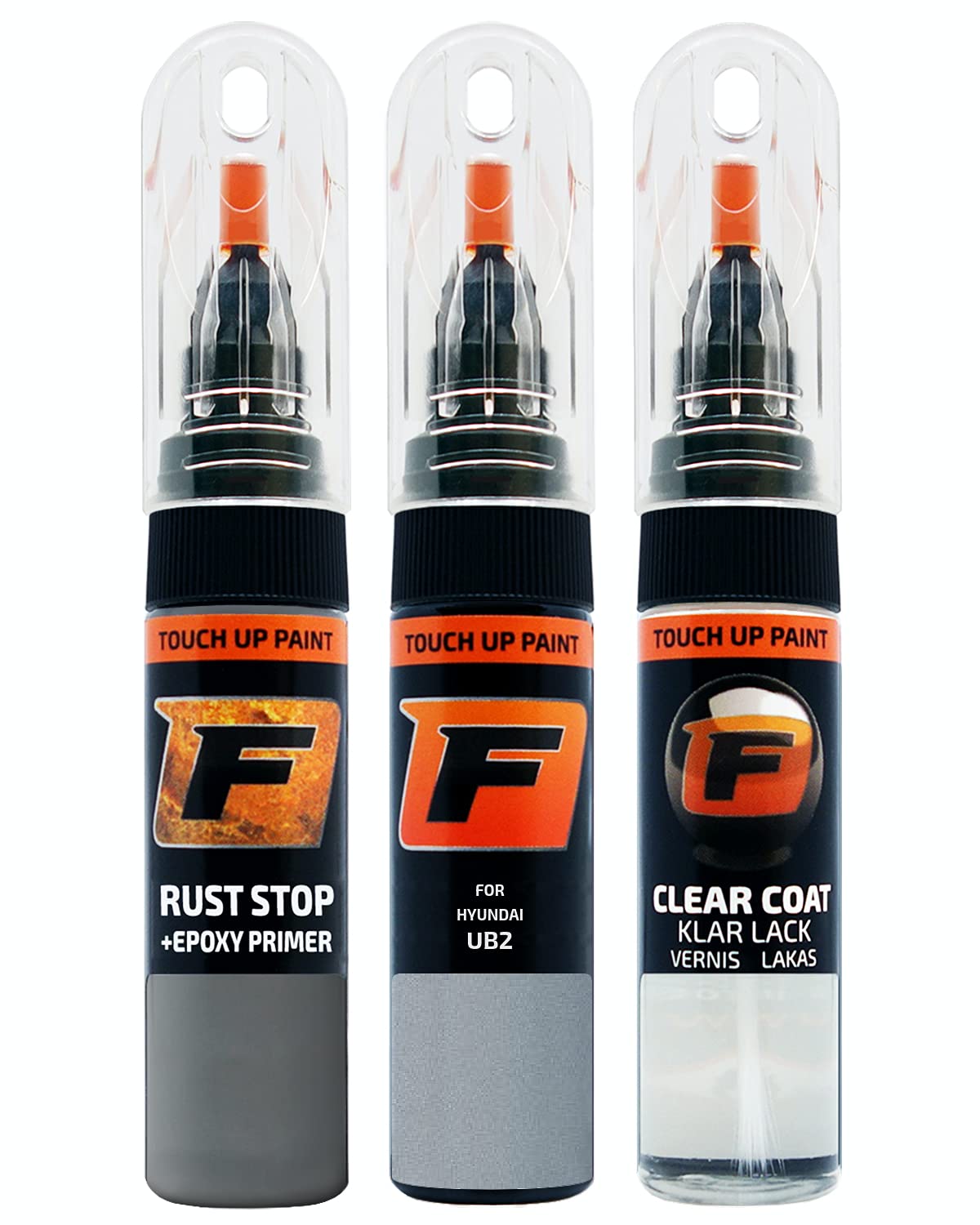 FIRANTO Lackstift Autolack Reparaturset für Hyundai UB2 Clean Slate - 3-in-1 Autolack Kratzer Reparaturstift 15ml Grundierung, Klarlack von F FIRANTO