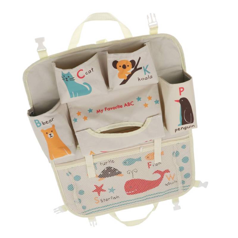 F Fityle Auto Organizer Rücksitz Kinder, Auto Rückenlehne Schutz Unterstützung Multi Pocket Organisator, Oxford Tuch verhindern Kick Auto Rücksitz, Autositz-Organizer für Autositz Rückenlehnenschutz von F Fityle