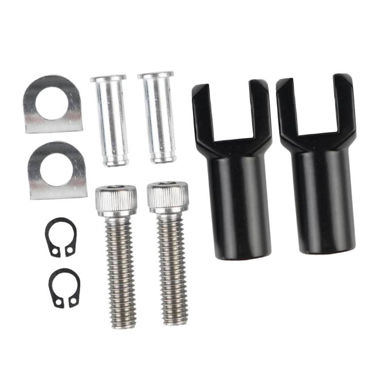 F Fityle Passagierfußtast-Support-Kit Motorrad Teil Wartung Easy Installation Footrap Mounts Glevis für 2000-2017, Schwarz von F Fityle