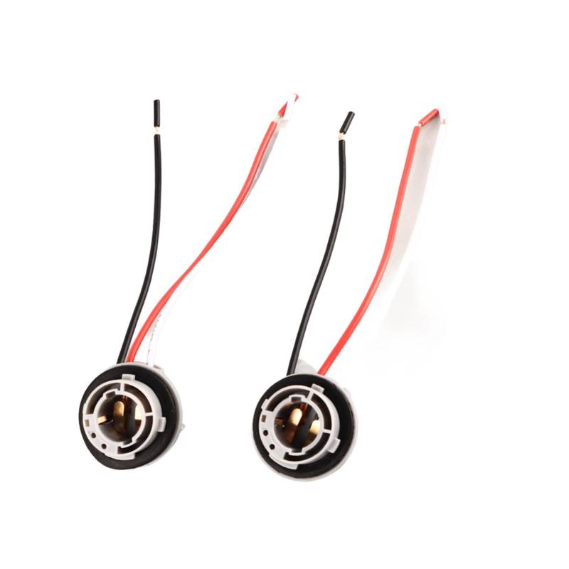 2pcs 1157 LED -Blinkerbremsglänzungshalter - Sockelbasisanschluss mit Verkabelungskabel von F&Y