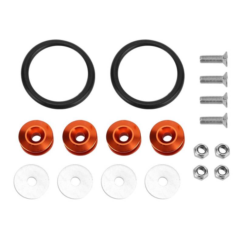 F&Y Buntes Schnellverschluss-Gummi-Ring-Kit für Autostoßstange, Koffer und Schlammschutz (Orange) von F&Y