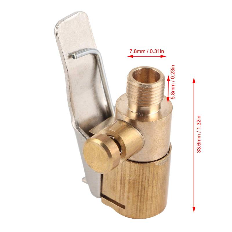 F&Y Reifeninflator Chuck Schnelle Inflation Clip Clamp -Anschluss für Auto -Motorrad mit Standardventil von F&Y