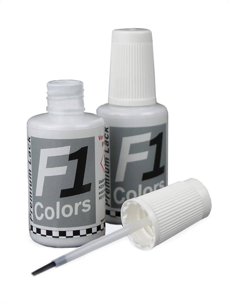 F1COLORS Lackstift-Set für Porsche C9X DEEP Black PERLEFFEKT 2x20ml inkl. Tupfer Silikonentferner Tuch von F1COLORS