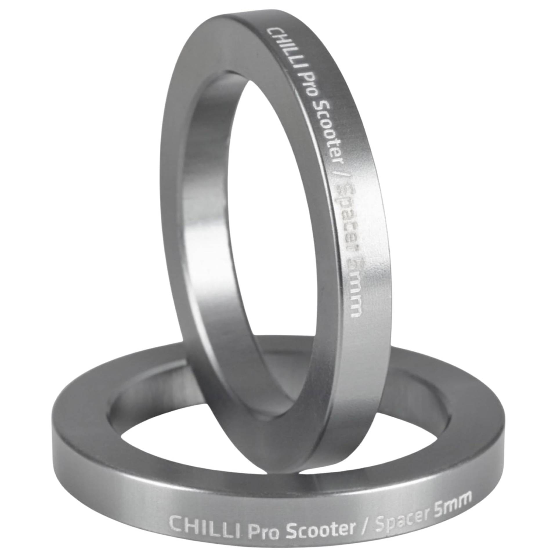 Chilli Pro Scooters Steuersatz SCS Vorbau 1-1/8" Ausgleichs Spacer Set 2 x 5mm Grau von F26