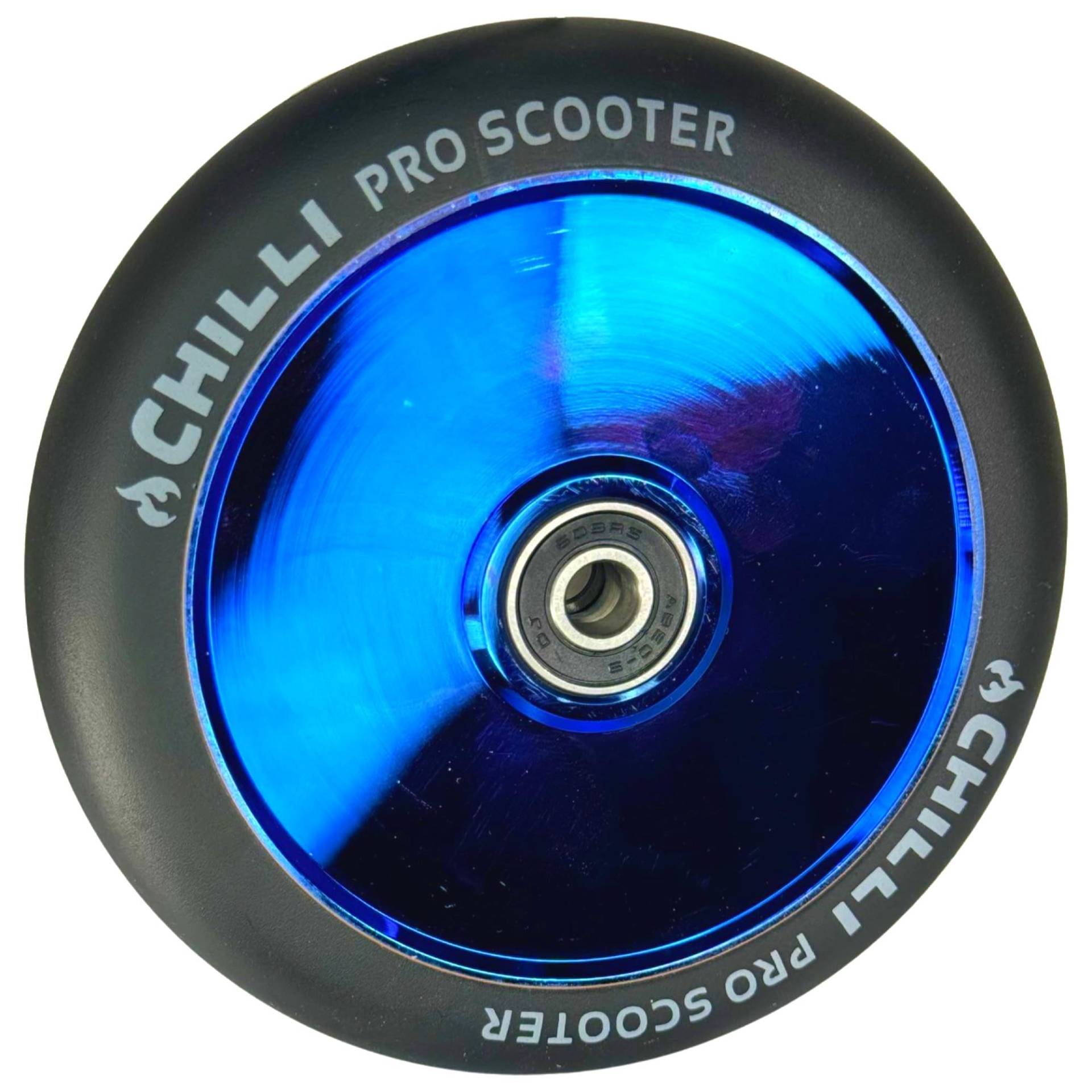 Chilli Pro Scooter Hollowcore Stunt-Scooter Rolle 120mm I Trick I Tret I Roller I Wheel I Abec 9 Kugellager I Blauchrome von F26