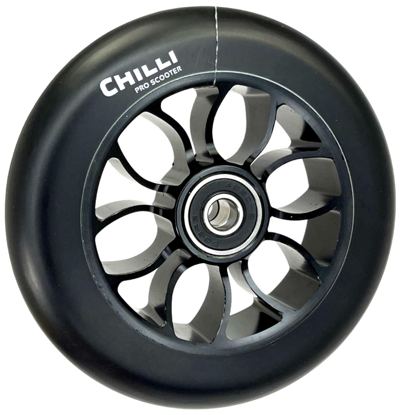 Chilli Pro Stunt-Scooter Rolle spoked Reaper Grim 110mm Schwarz/PU Schwarz von F26