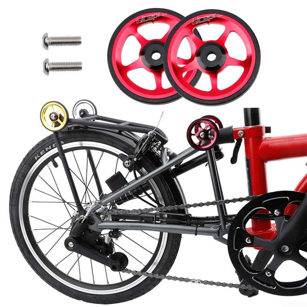 Ersatz-Schieberäder für Brompton-Klapprad, aus hochwertiger Aluminiumlegierung (bunt) von FACAIIO