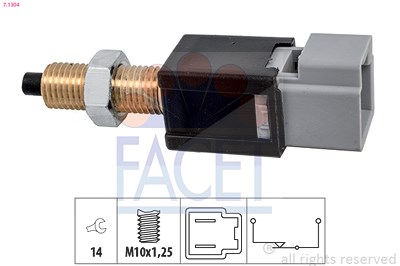 Facet Bremslichtschalter [Hersteller-Nr. 7.1304] für Ford, Infiniti, Isuzu, Nissan, Opel, Vauxhall von FACET