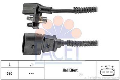 Facet Impulsgeber, Kurbelwelle [Hersteller-Nr. 9.0443] für Audi, Seat, Skoda, VW von FACET