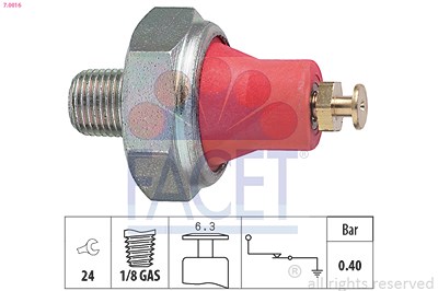 Facet Öldruckschalter [Hersteller-Nr. 7.0016] für Daihatsu, Isuzu, Kia, Mazda, Nissan, Opel, Suzuki, Toyota, VW von FACET