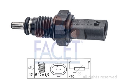 Facet Sensor, Kühlmitteltemperatur [Hersteller-Nr. 7.3378] für Audi, Porsche, Seat, Skoda, VW von FACET