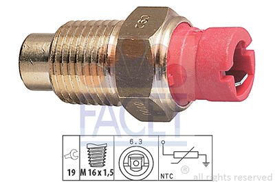 Facet Sensor, Kühlmitteltemperatur [Hersteller-Nr. 7.3000] für Alfa Romeo, Fiat, Fso, Innocenti, Iveco, Lada, Lancia, Seat, Zastava von FACET