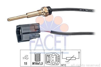 Facet Sensor, Kühlmitteltemperatur [Hersteller-Nr. 7.3289] für Citroën, Fiat, Ford, Jaguar, Peugeot von FACET