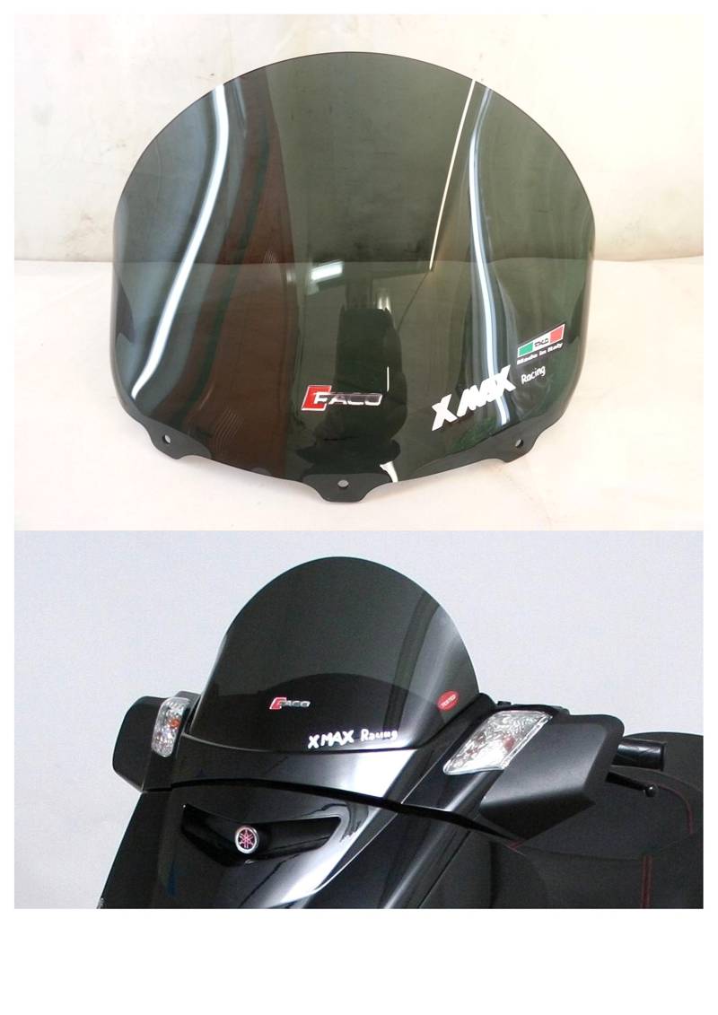 Faco Windschild, dunkelgrau abgedunkelt, bis 2009, Yamaha X-Max 125 – 250 – 250 Euro 3 von IUSOT