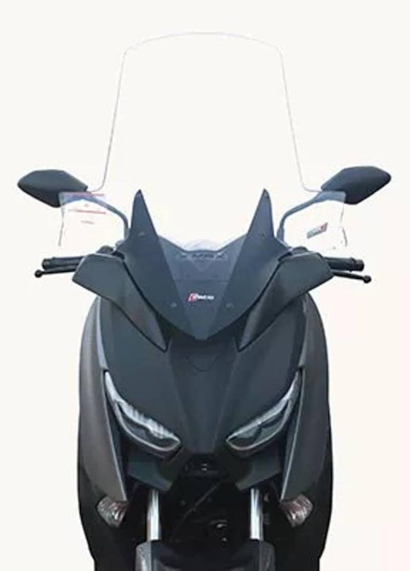 Windschutzscheibe kompatibel mit Yamaha X-MAX 125-300-400 ABS, 2017-2019, L.580 x H.720 cm, Dicke 4 mm von FACO