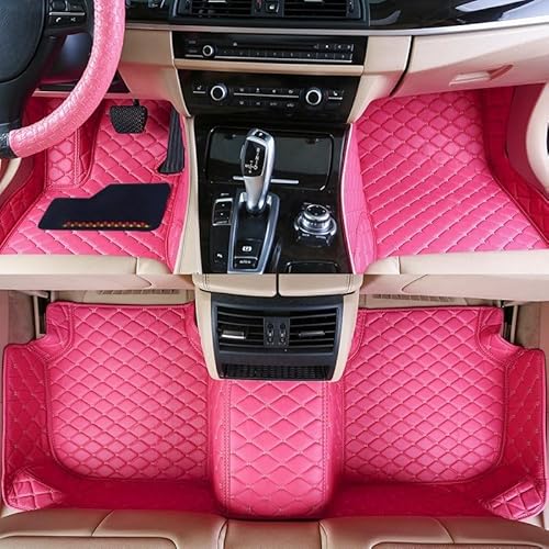 Auto-Fußmatte 3 Reihe Sitze Custom Auto Boden Matte Für Buick Für Enclave CXL 2008 2009 2010 2011 2012 Auto Zubehör Auto Fuß Teppich Autoteppich(Rose) von FACSER