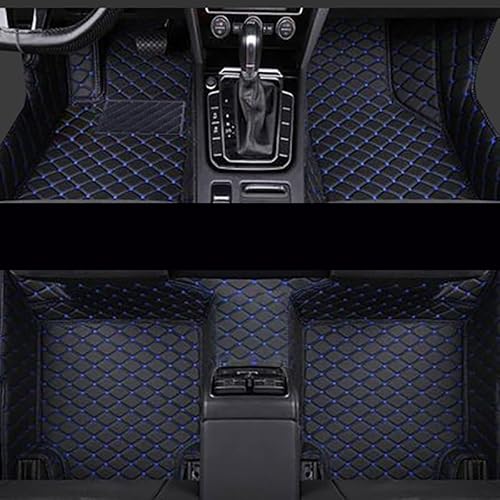 Auto-Fußmatte Auto Fußmatten Für Cadillac CT6 2016-2020 2021 Benutzerdefinierte Auto Fuß Pads Automobil Teppich Abdeckung Innen Zubehör Autoteppich(Black-Blue) von FACSER