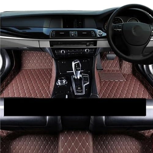 Auto-Fußmatte Auto Fußmatten Für Jaguar XE X760 2015-2022 Auto Anti Schmutzig Pad Teppich Teppiche Langlebige Leder Matte Innen Teile Autoteppich(RHD Dark Brown) von FACSER