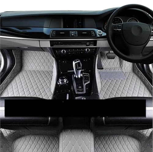 Auto-Fußmatte Auto-Fußmatten Für Mercedes Für Benz A-Klasse W169 2004–2012, Ledermatte, rutschfeste Anti-Schmutz-Pads, Auto-Teppich Autoteppich(RHD Light Grey) von FACSER