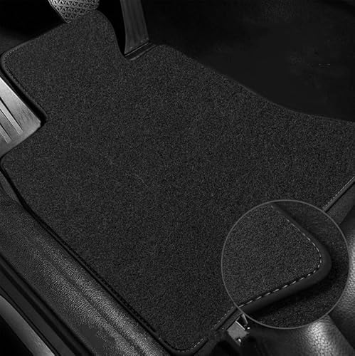 Auto-Fußmatte Luxus Auto Matten Für MG ZS Für MGZS EV ZX ZS11 2017-2023 Anti-Slip Flanell Polyester Teppich Fuß Teppiche Pad Boden Matt Autoteppich(LHD Polyester Black) von FACSER