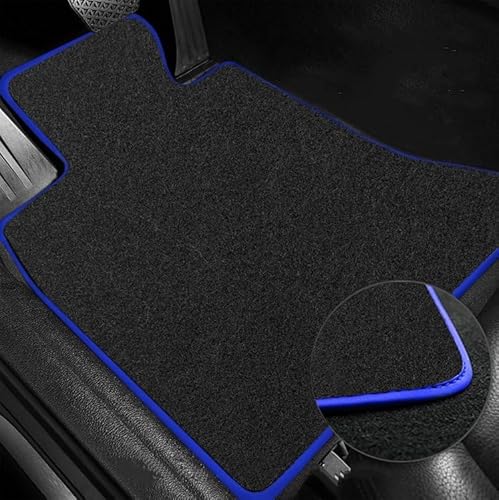 Auto-Fußmatte Luxus Auto Matten Für MG ZS Für MGZS EV ZX ZS11 2017-2023 Anti-Slip Flanell Polyester Teppich Fuß Teppiche Pad Boden Matt Autoteppich(LHD Polyester Blue) von FACSER