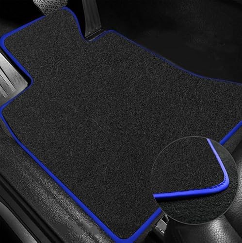 Auto-Fußmatte Luxus Auto Matten Für MG ZS Für MGZS EV ZX ZS11 2017-2023 Anti-Slip Flanell Polyester Teppich Fuß Teppiche Pad Boden Matt Autoteppich(RHD Polyester Blue) von FACSER