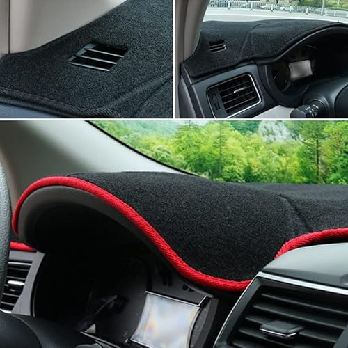 Sonnenschutz Teppich Anti-UV-Auto-Abdeckungsmatte Für Nissan Für Tiida C12 2012-2018 2019 Sonnenschutzpolster Instrumententafel Teppiche Schutz(Black Side) von FACSER