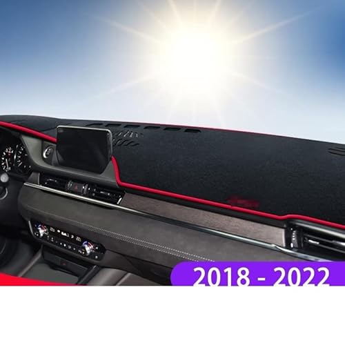 Sonnenschutz Teppich Auto-Abdeckungsmatte Für Mazda 6 Für Atenza GJ 2018-2020 2021 2022 Anti-Glare Dash Sunshade Carpets Rug(with HUD Red) von FACSER